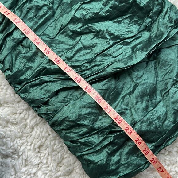 BCBGMaxAzira Tristina Deep Evergreen Scrunch Style Mini Dress Flower Sexy BK6 - Picture 8 of 12